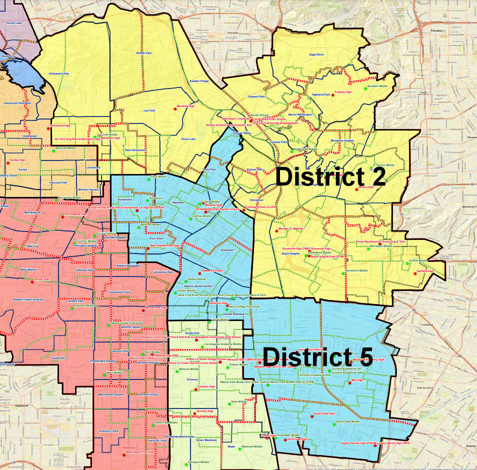 LAUSD Redistricting Map 1B